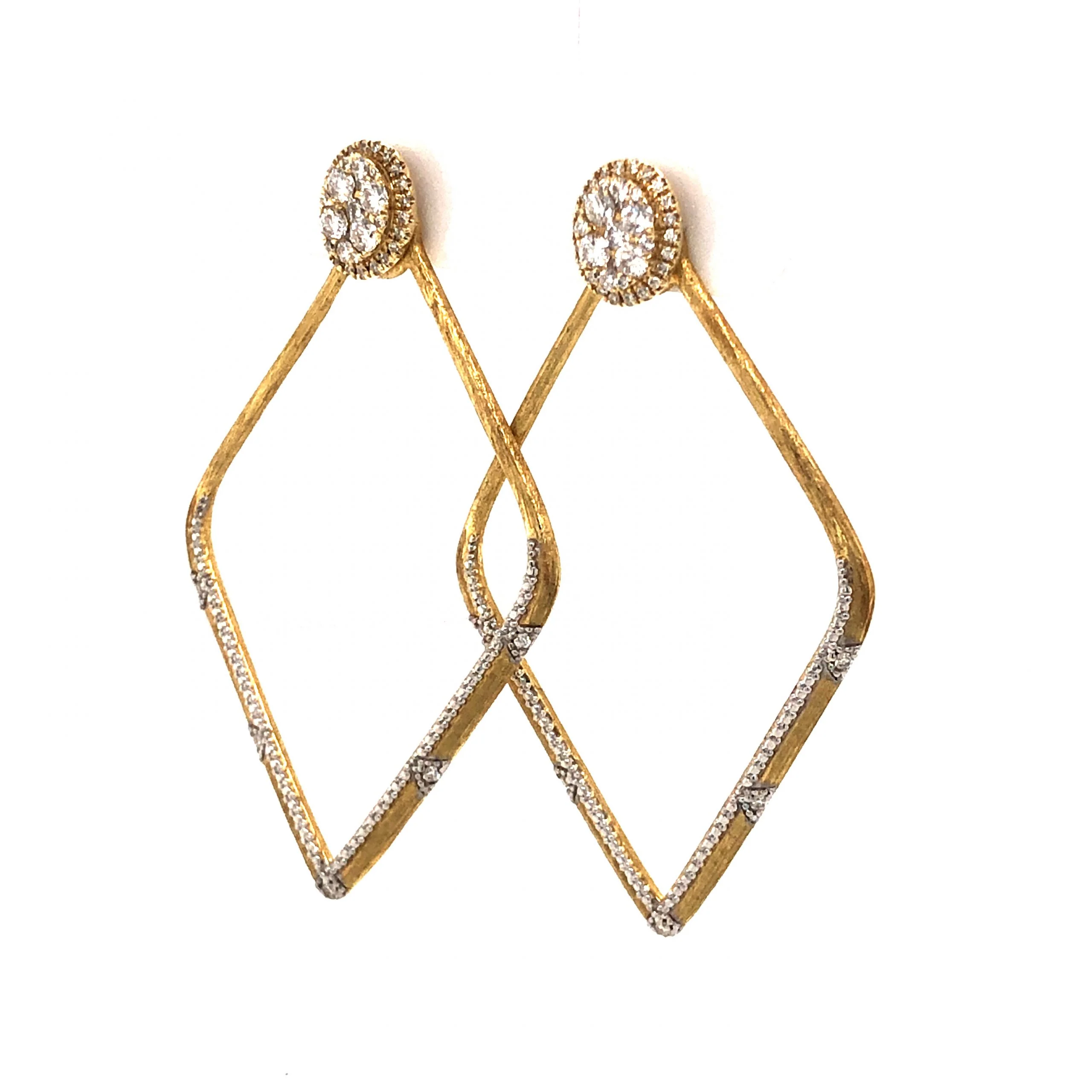 Diamond Earring Jackets in 18k Yellow Gold - Image 2
