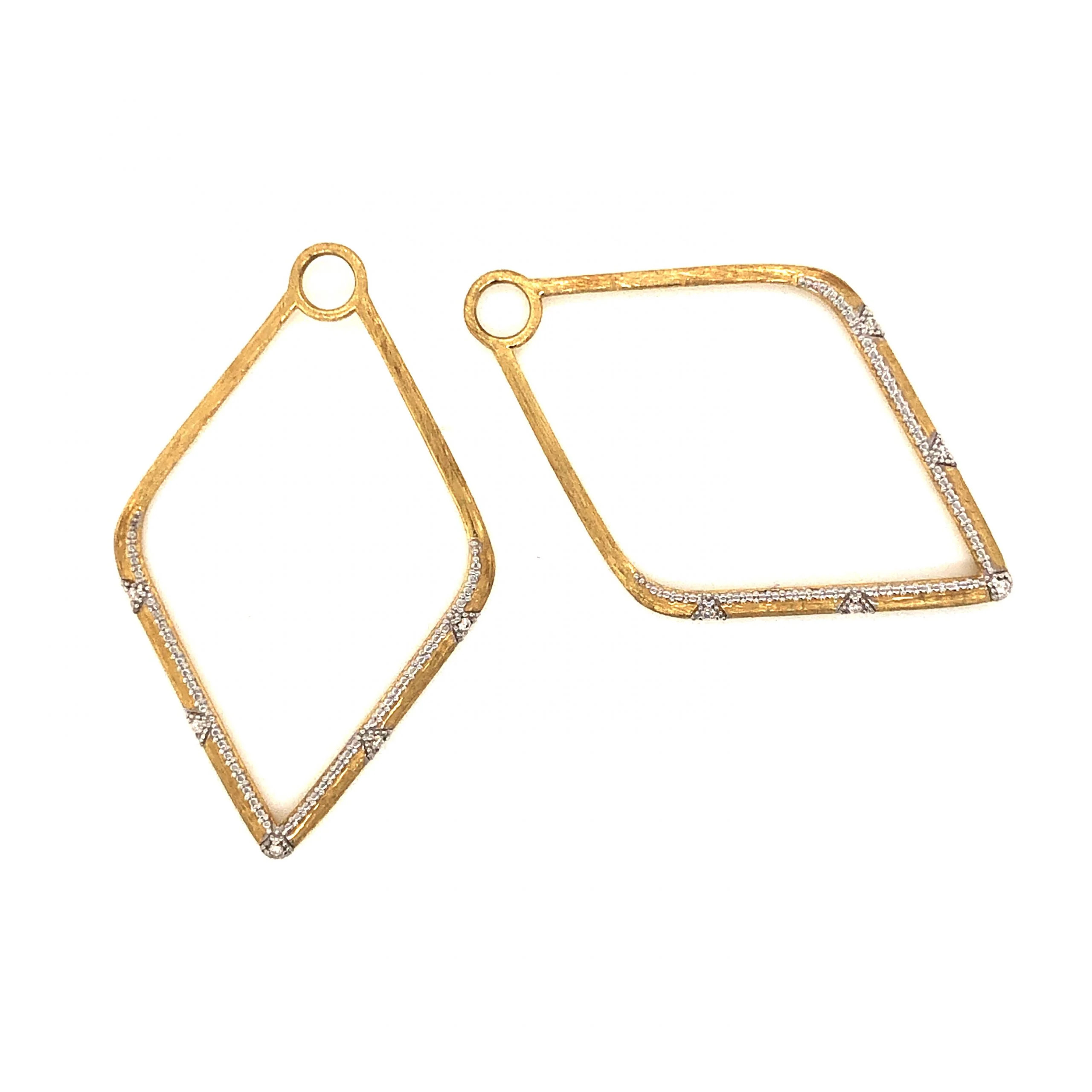 Diamond Earring Jackets in 18k Yellow Gold - Image 4
