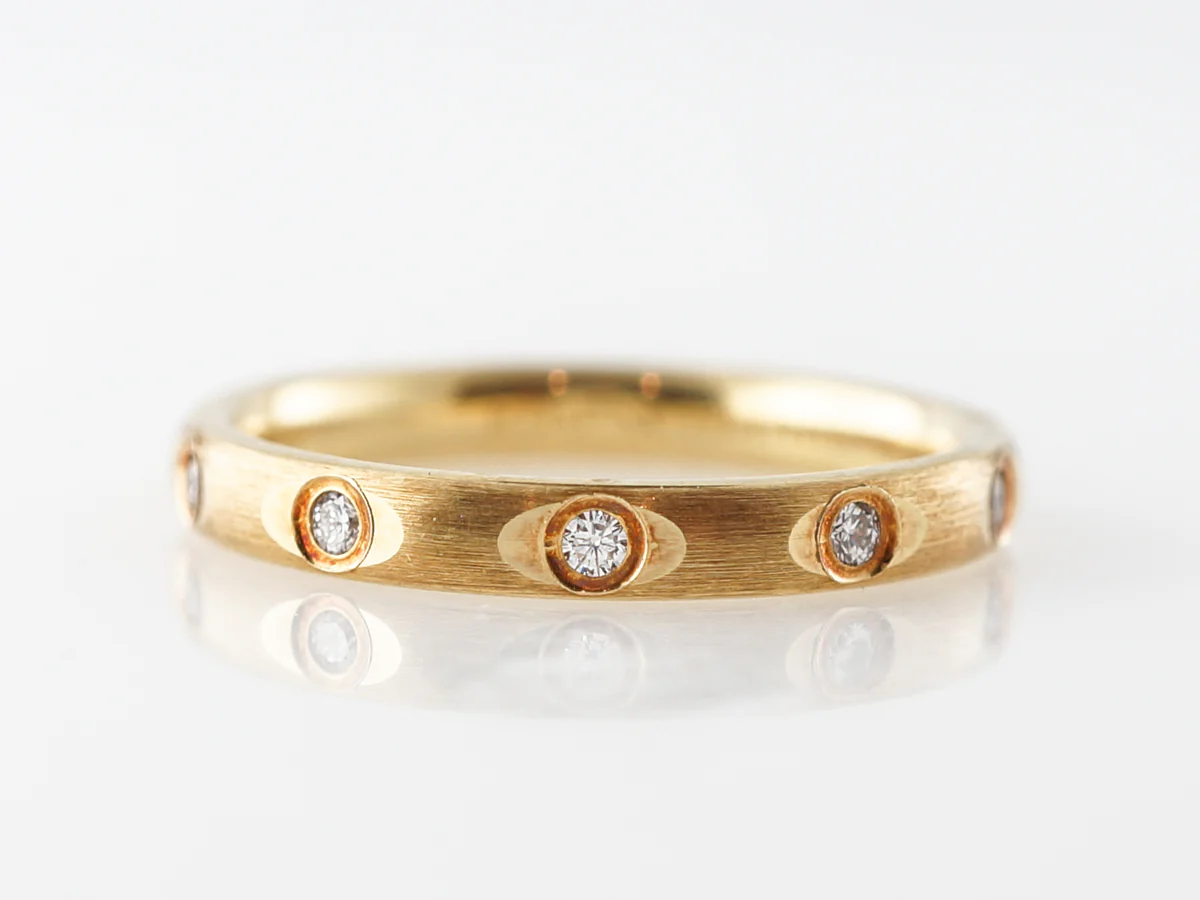 Diamond Eternity Wedding Band in 18k Yellow Gold - Image 2