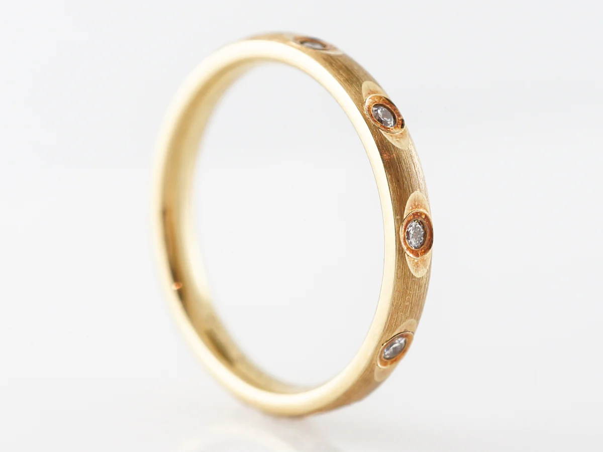 Diamond Eternity Wedding Band in 18k Yellow Gold - Image 4