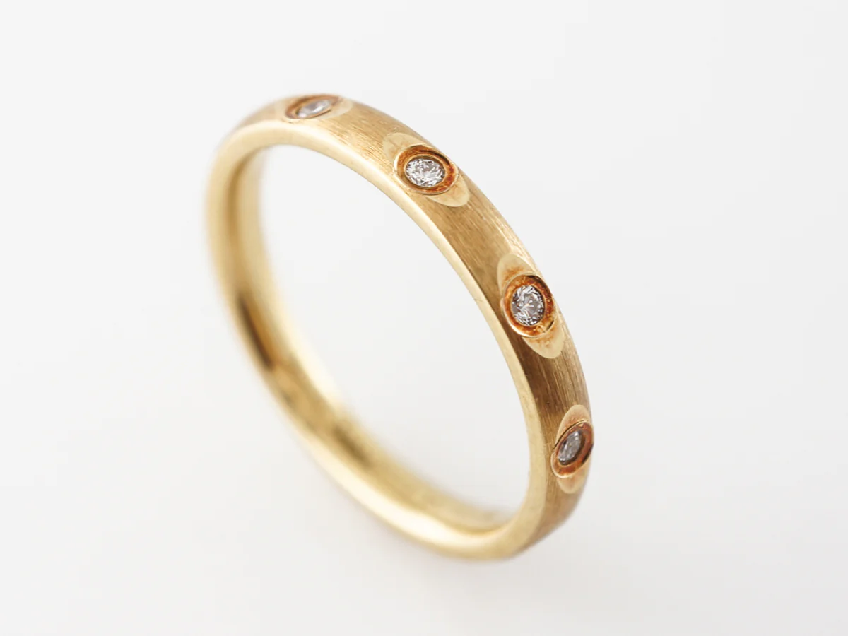 Diamond Eternity Wedding Band in 18k Yellow Gold - Image 5