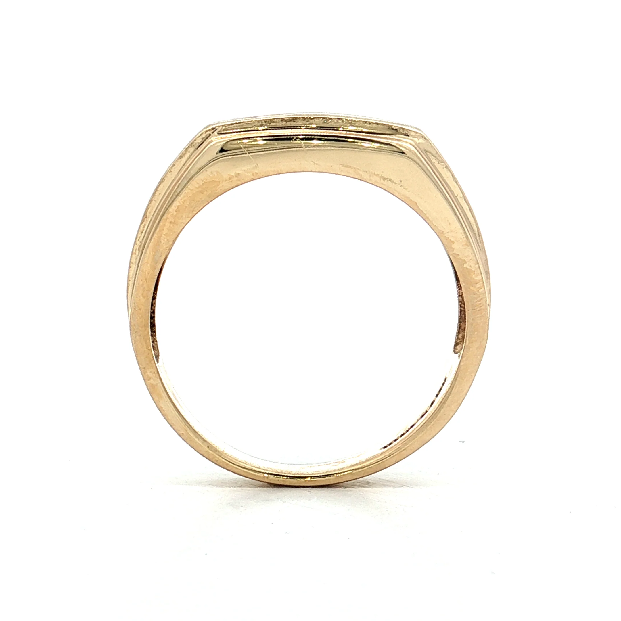 Diamond Men's Ring 10k Yellow Gold - Image 4