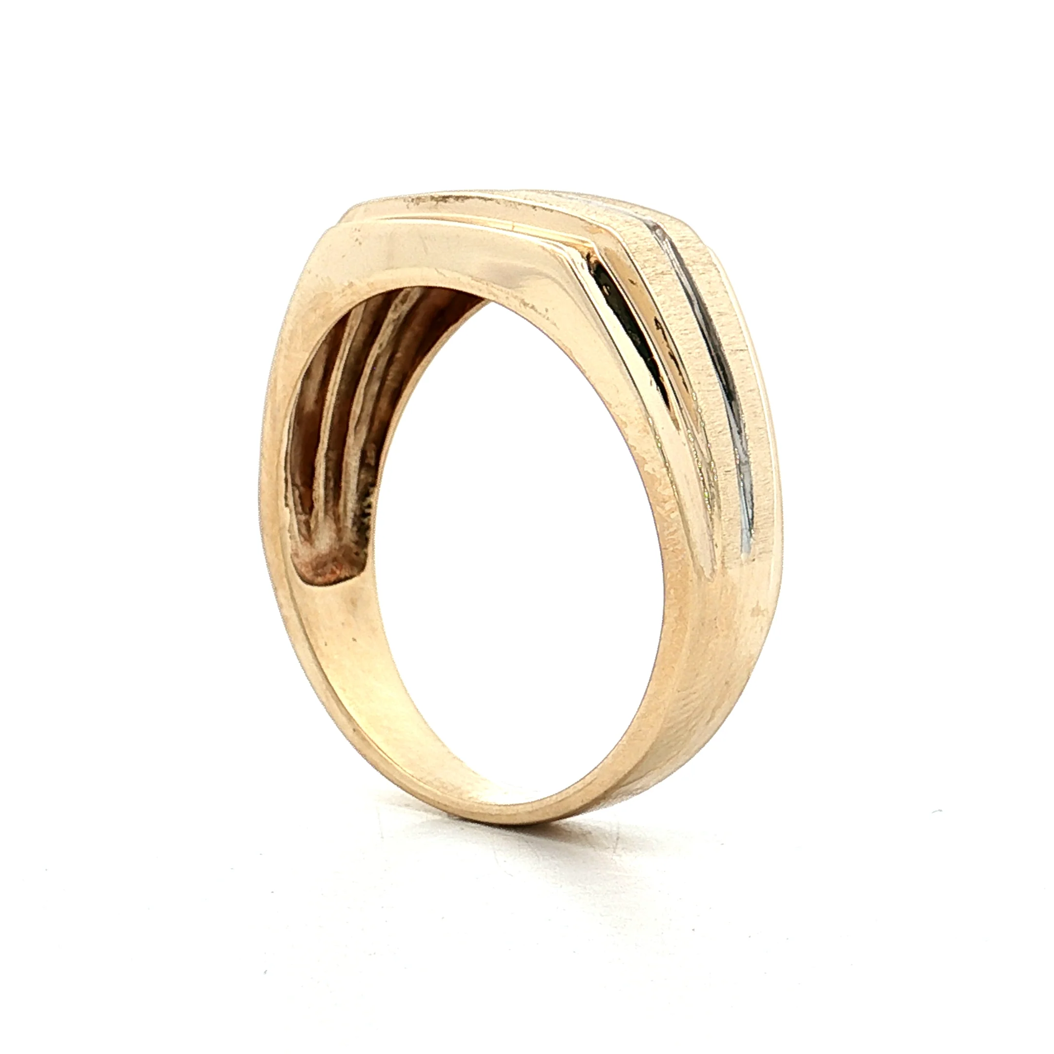 Diamond Men's Ring 10k Yellow Gold - Image 5