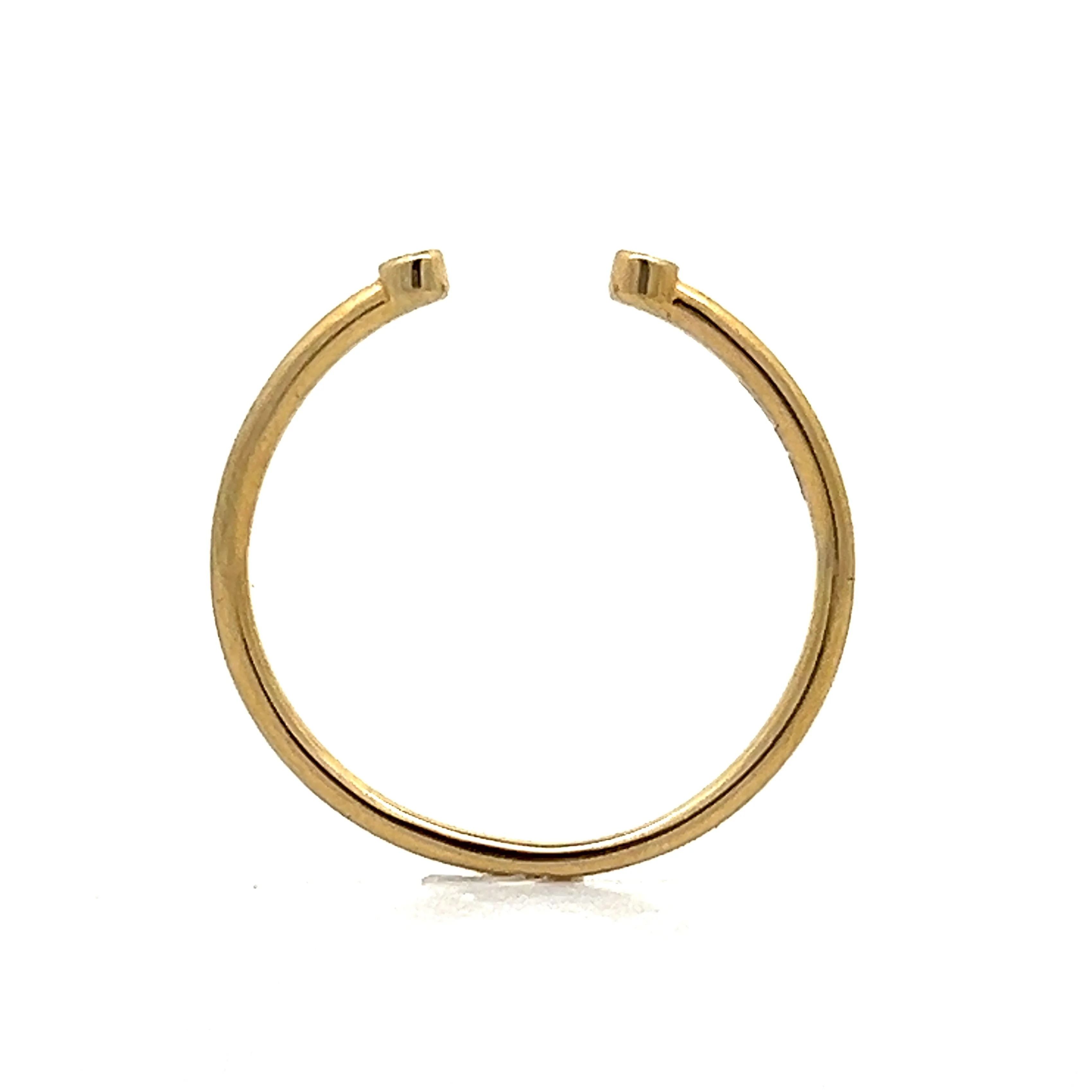 Diamond Open Style Stacking Band in 14k Yellow Gold - Image 4