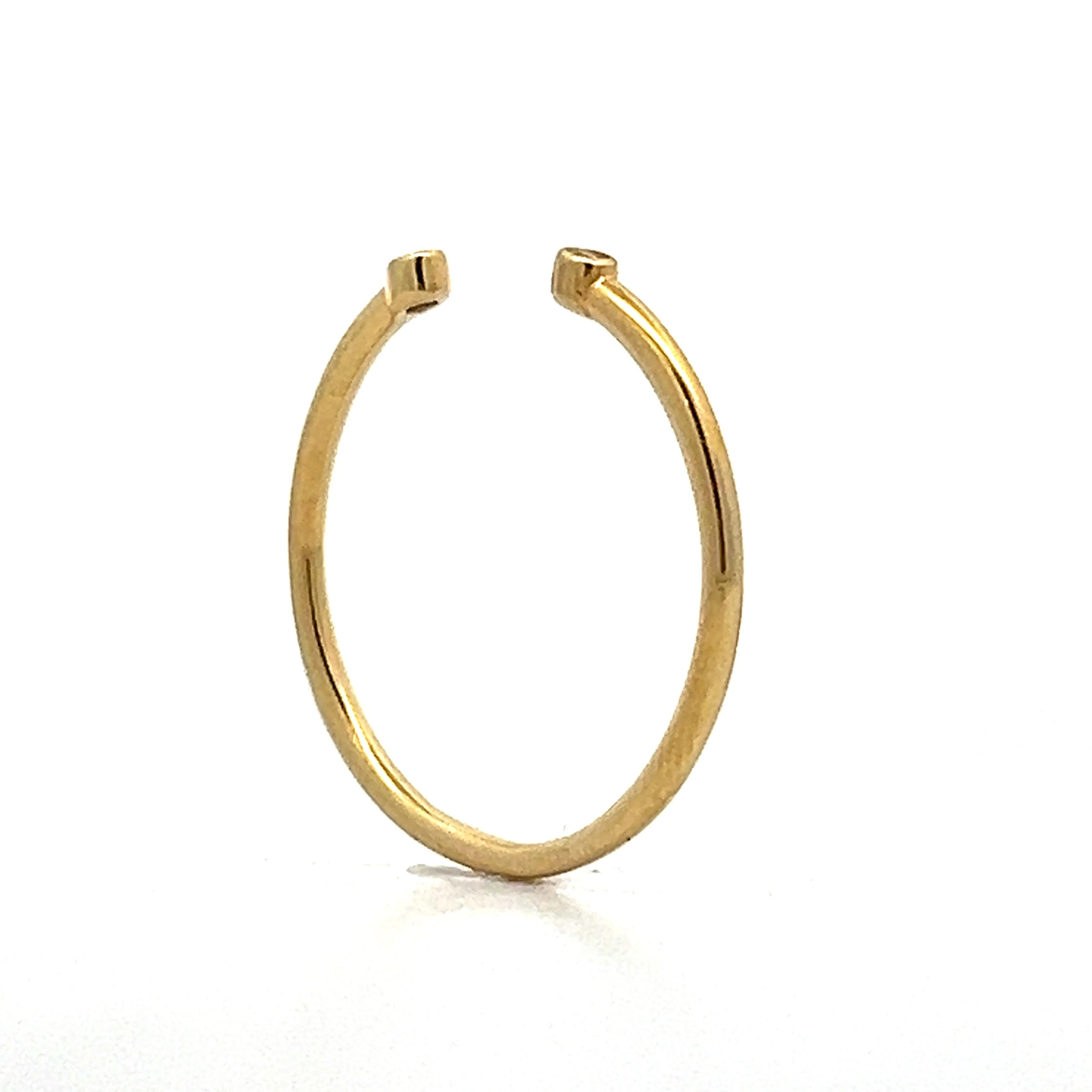 Diamond Open Style Stacking Band in 14k Yellow Gold - Image 5