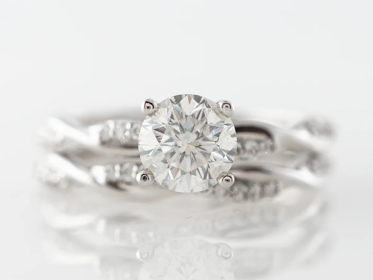 Diamond Solitaire Engagement Ring & Wedding Band Set