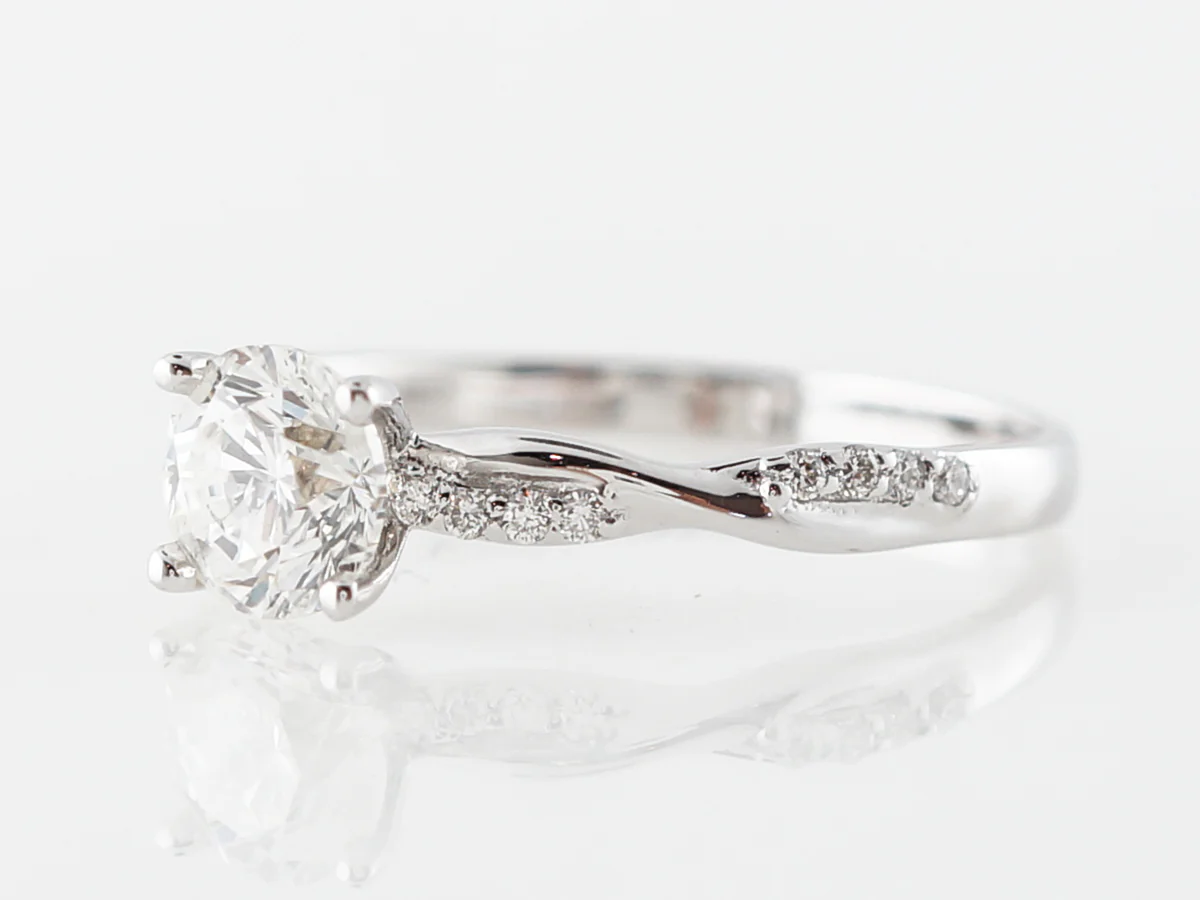 Diamond Solitaire Engagement Ring & Wedding Band Set - Image 5