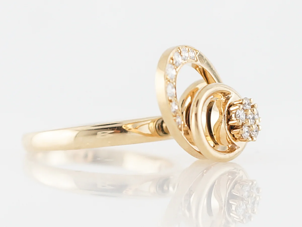 Diamond Spinning Ring in 14k Yellow Gold - Image 4