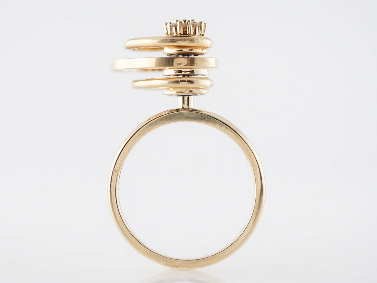 Diamond Spinning Ring in 14k Yellow Gold - Image 5