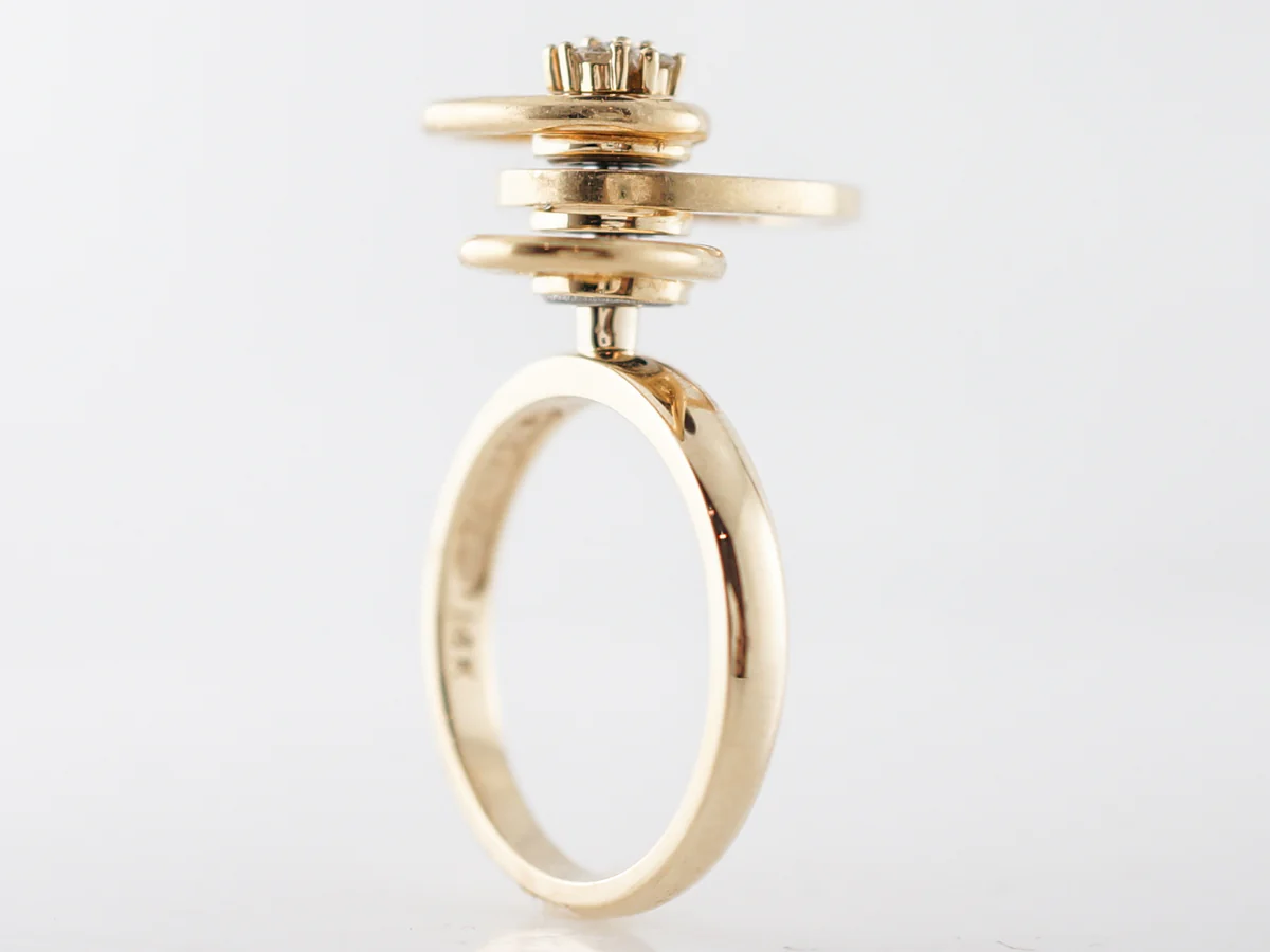 Diamond Spinning Ring in 14k Yellow Gold - Image 6