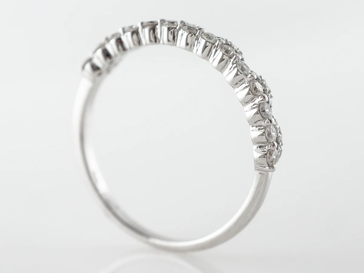 Diamond Stacking Band w/ .32 Carats in White Gold - Image 5
