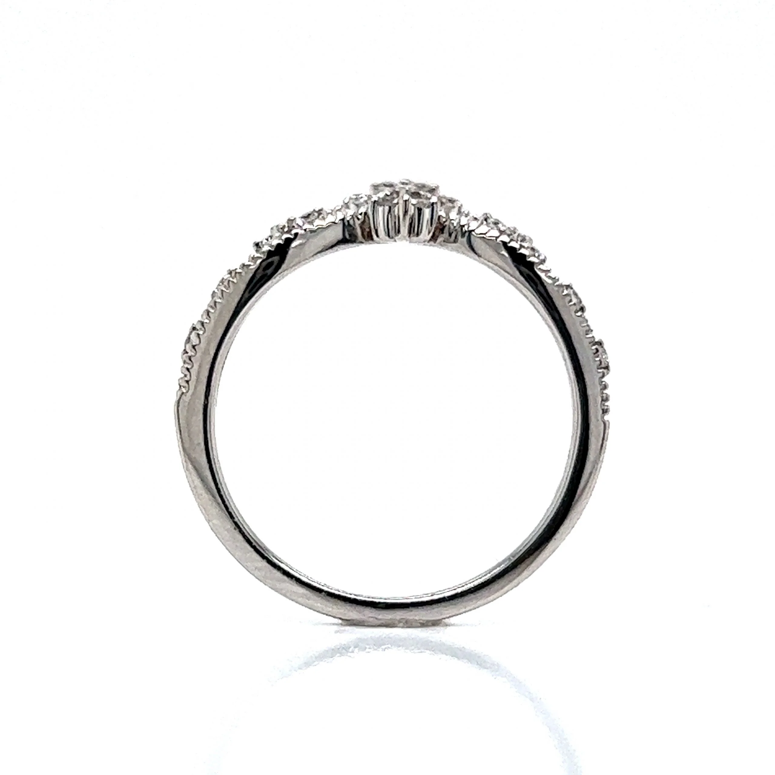 Diamond Tiara Stacking Ring in 14k White Gold - Image 4