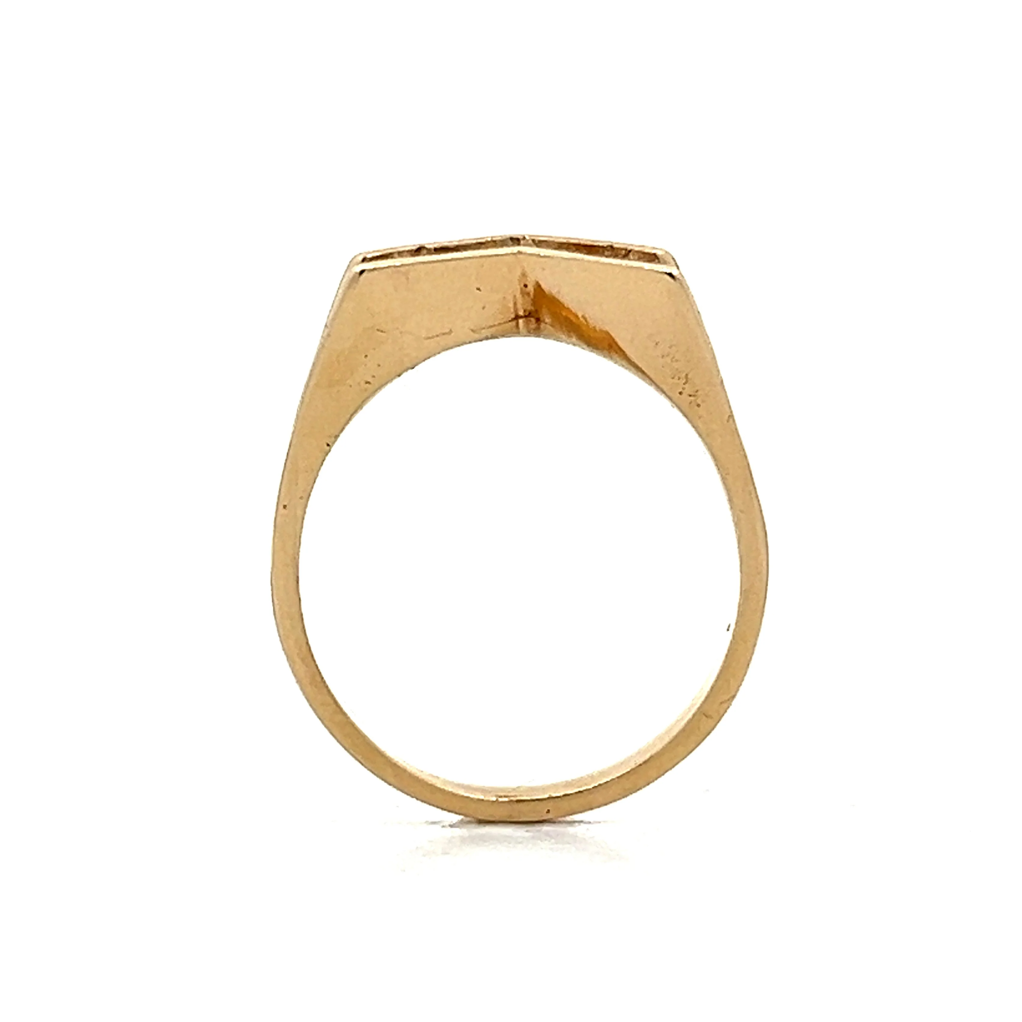 Diamond V Contoured Stackable Band in 14k Yellow Gold - Image 4