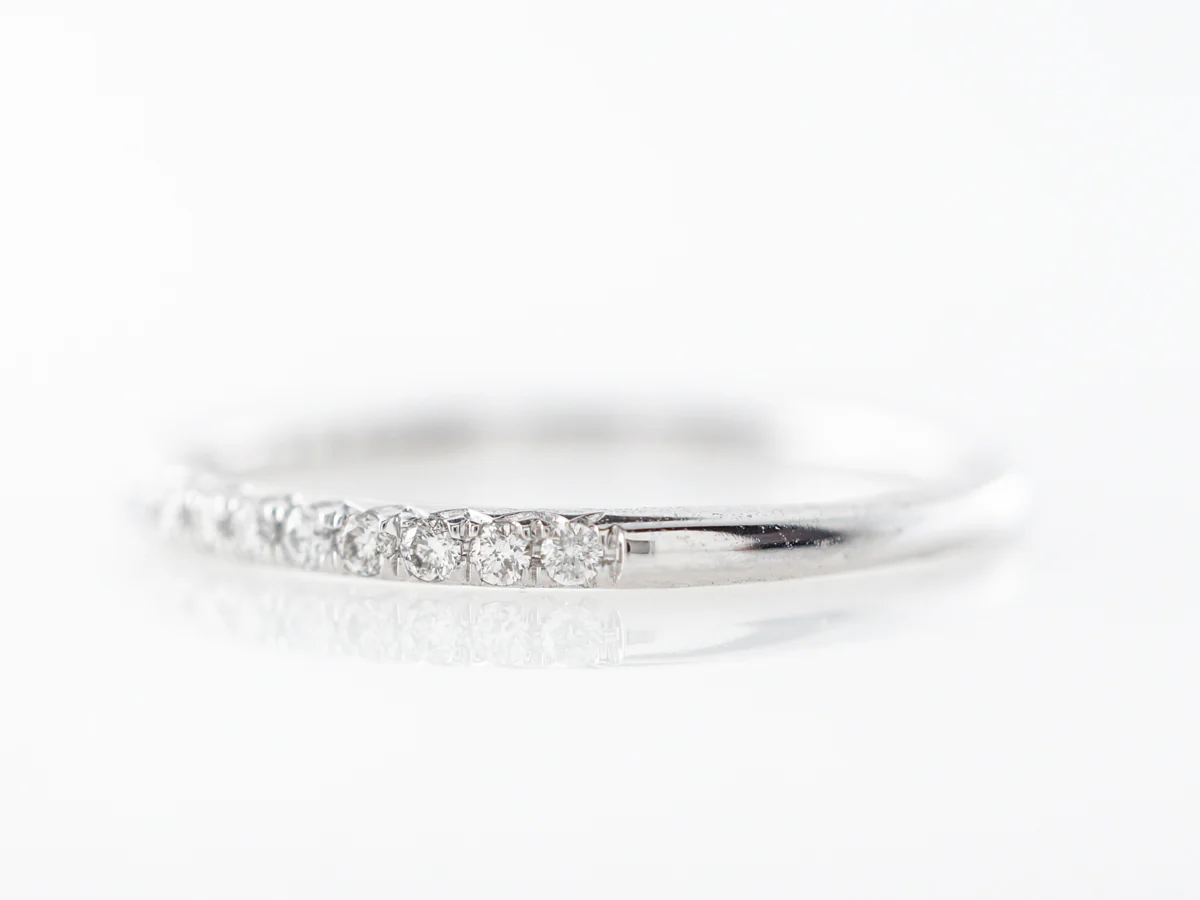 .19 Carat Diamond Wedding Band 14k White Gold - Image 2