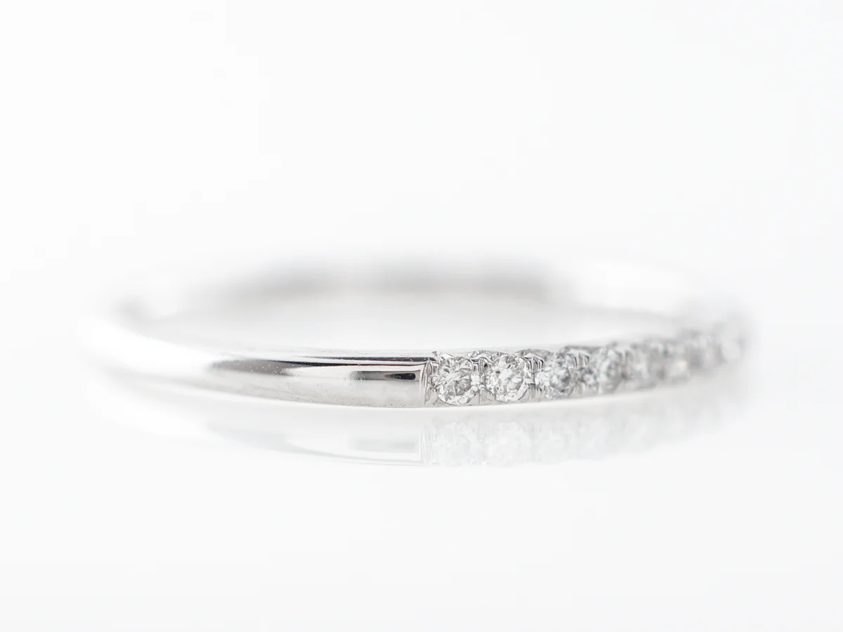 .19 Carat Diamond Wedding Band 14k White Gold - Image 3