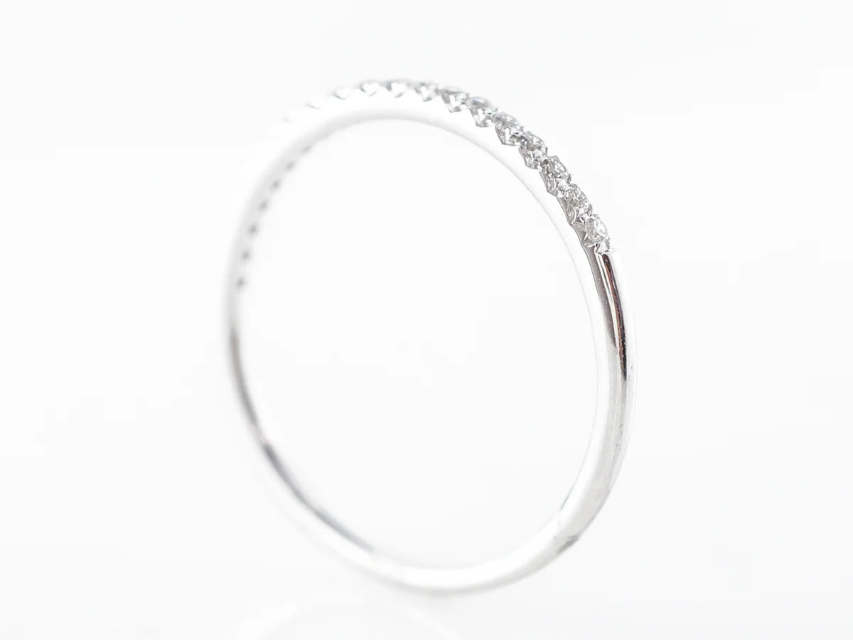 .19 Carat Diamond Wedding Band 14k White Gold - Image 5