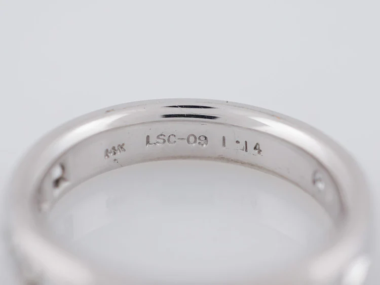 Diamond Wedding Band Modern 1.10 cttw Leo Cut Diamonds in 14k White Gold - Image 4