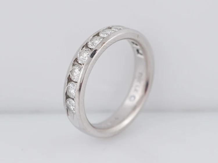 Diamond Wedding Band Modern 1.10 cttw Leo Cut Diamonds in 14k White Gold - Image 5