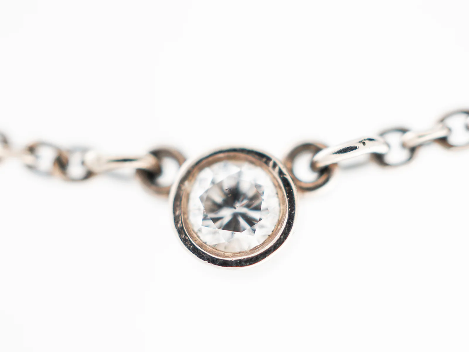 Modern Diamond Necklace 1.90 Round Brilliant Cut Diamonds in 14k White Gold - Image 4