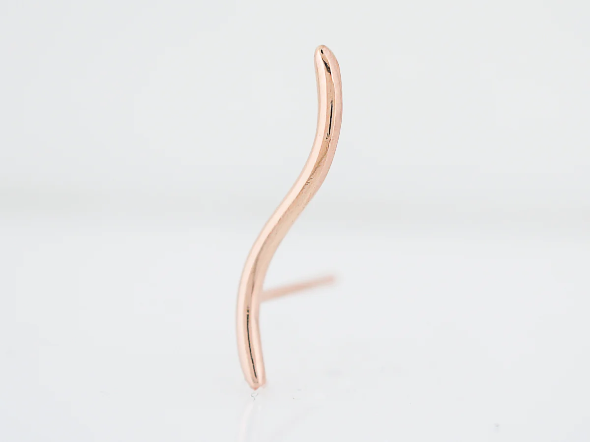 Ear Climber Earrings Modern in 14k Rose Gold - Image 3