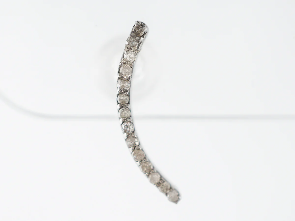 Ear Climber Earrings w/ Cognac Diamonds in Sterling Silver - Image 3