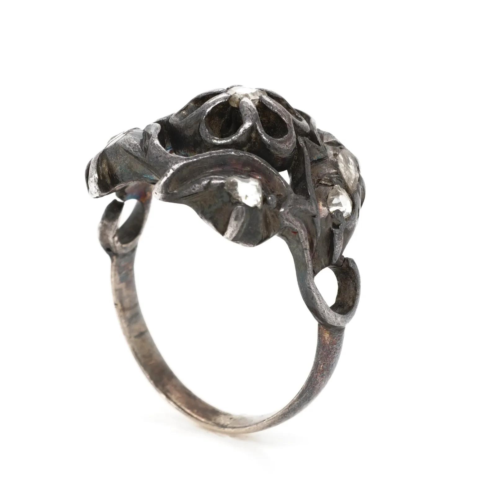 Early Georgian Diamond Right Hand Ring in 10k Gold - Image 4