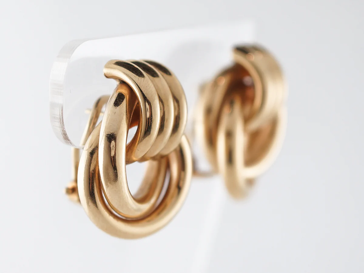 Earring Modern in 14k Yellow Gold - Image 2