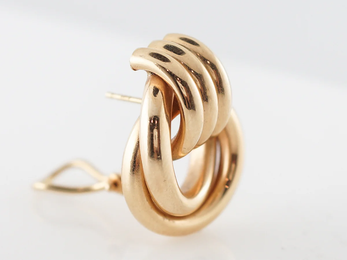 Earring Modern in 14k Yellow Gold - Image 4