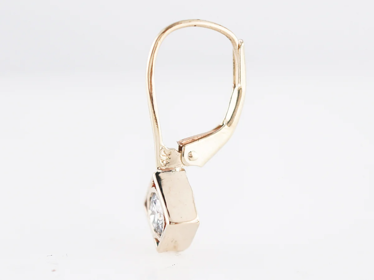 Earrings Modern .50 Round Brilliant Cut Diamonds in 14K Yellow Gold - Image 4