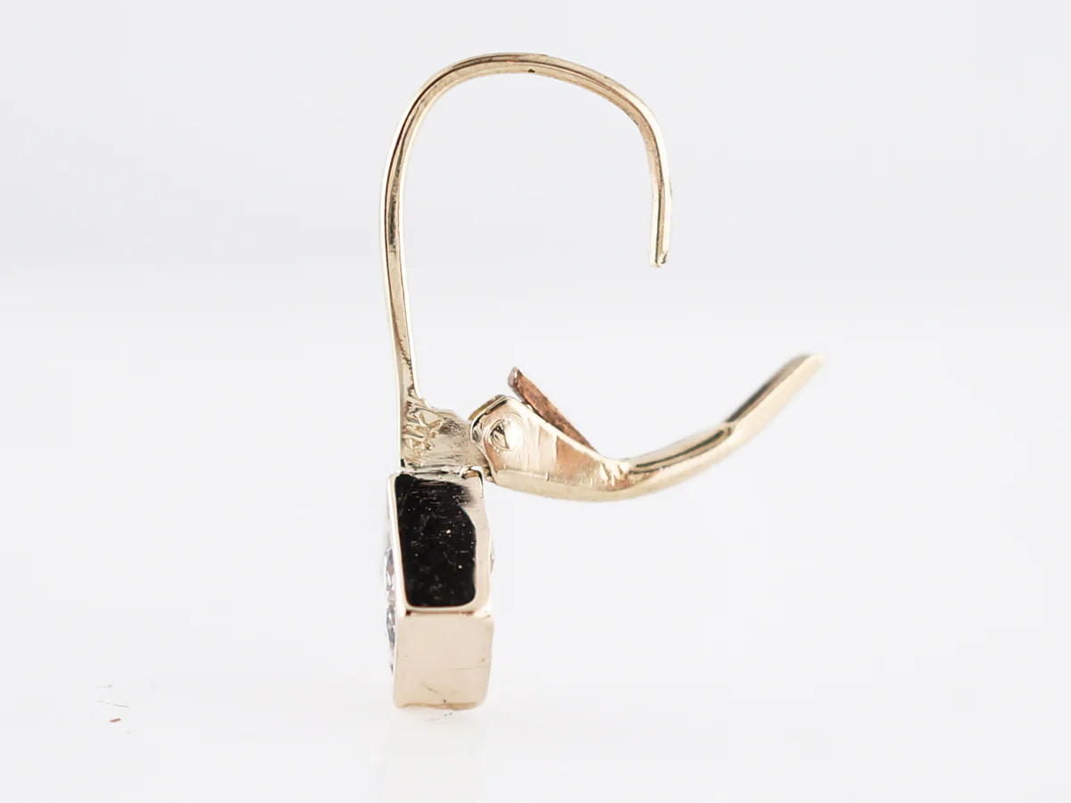 Earrings Modern .50 Round Brilliant Cut Diamonds in 14K Yellow Gold - Image 5