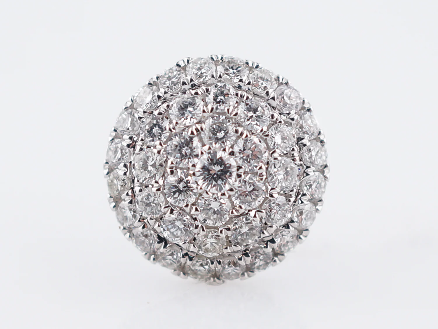 Earrings Modern 1.00 Round Brilliant Cut Diamonds in 14k White Gold - Image 4