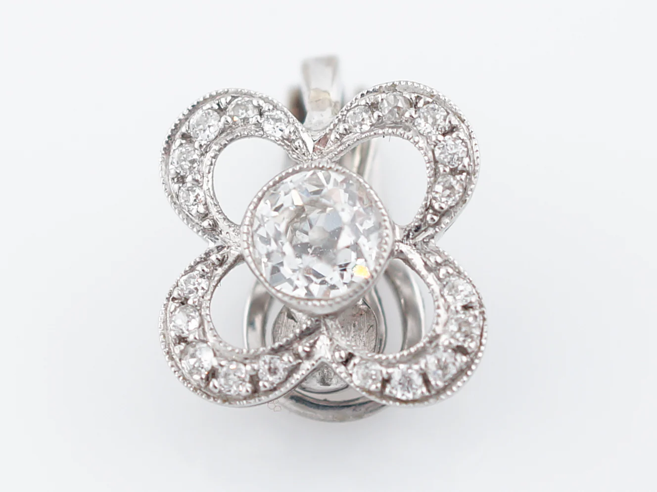 **RTV 1/10/19**Earrings Modern 1.40 Old European Cut Diamonds in Platinum - Image 3