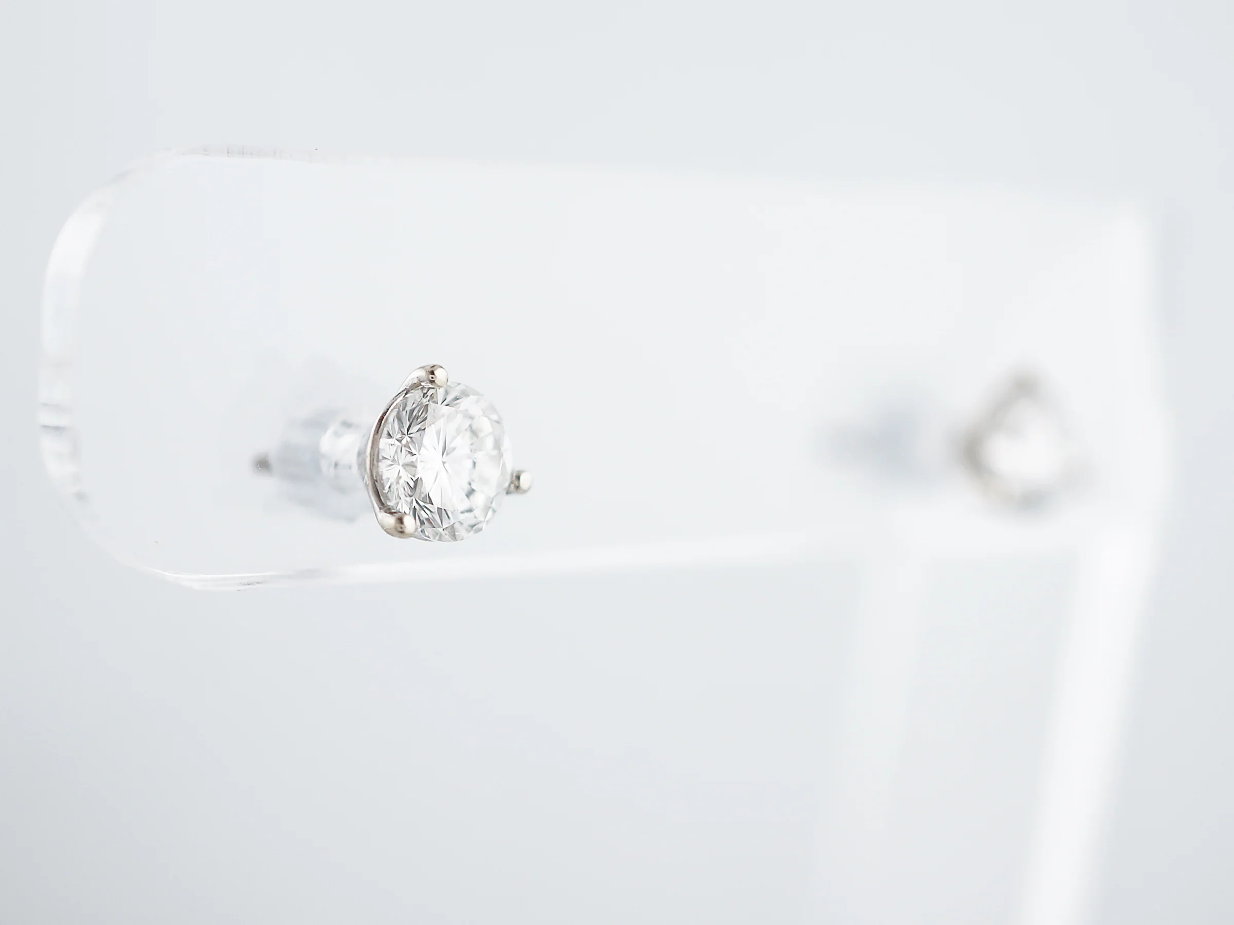Earrings Modern 1.43 Round Brilliant Cut Diamonds in 14k White Gold - Image 3