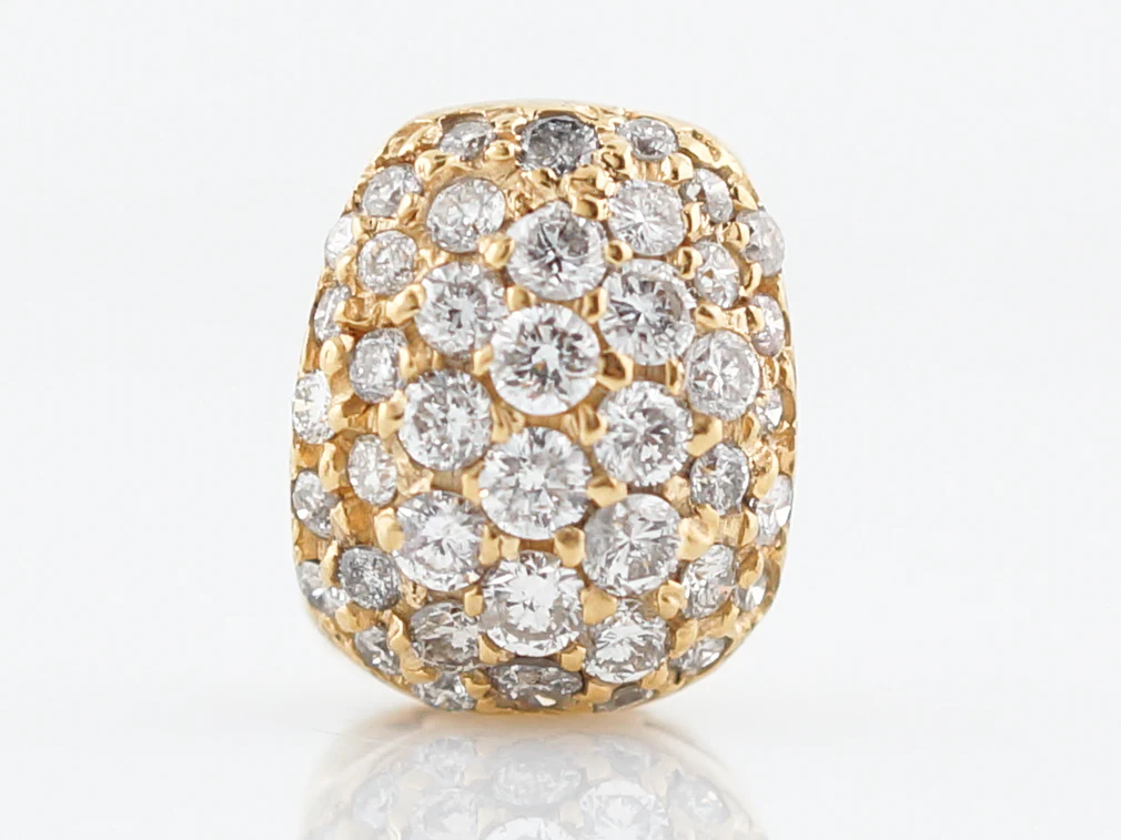 Earrings Modern 2.12 Round Brilliant Cut Diamonds in 14K Yellow Gold - Image 5