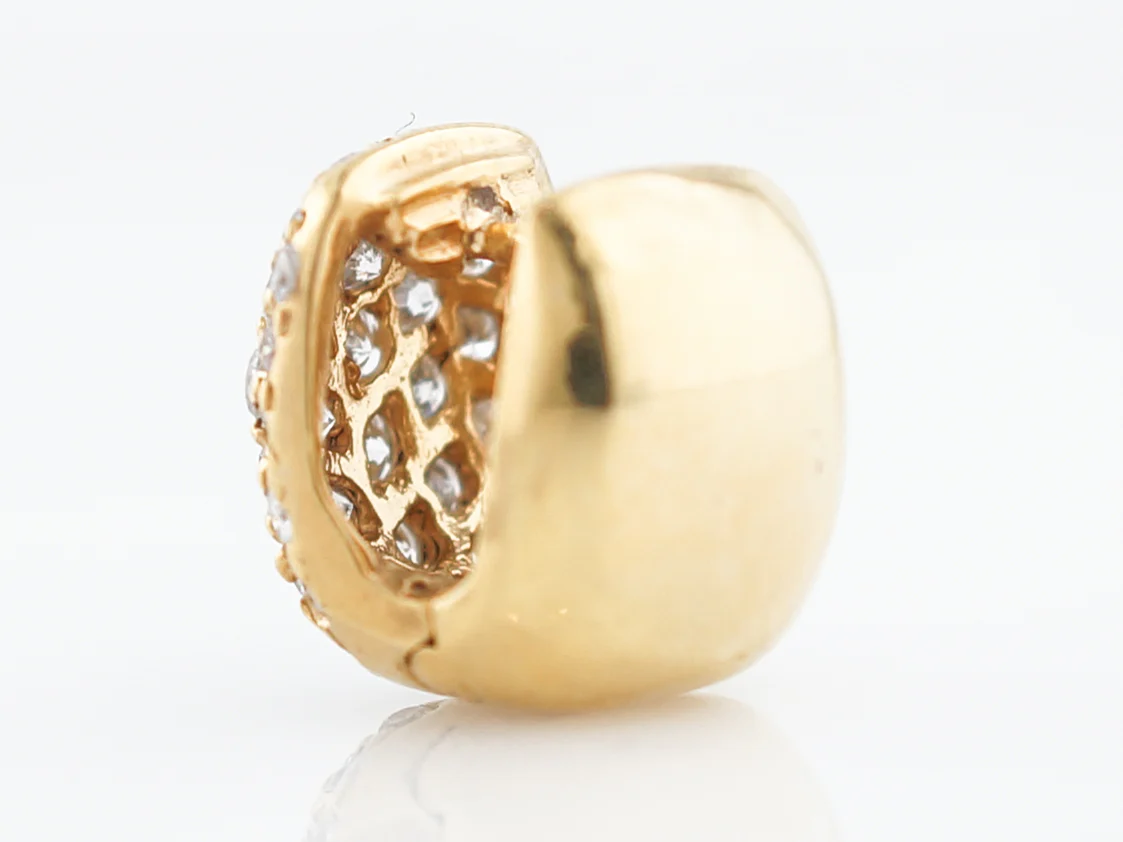 Earrings Modern 2.12 Round Brilliant Cut Diamonds in 14K Yellow Gold - Image 8