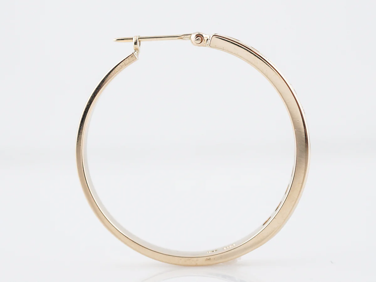 Earrings Modern 2.5 Round Brilliant Cut Diamonds in 14k Yellow Gold - Image 5