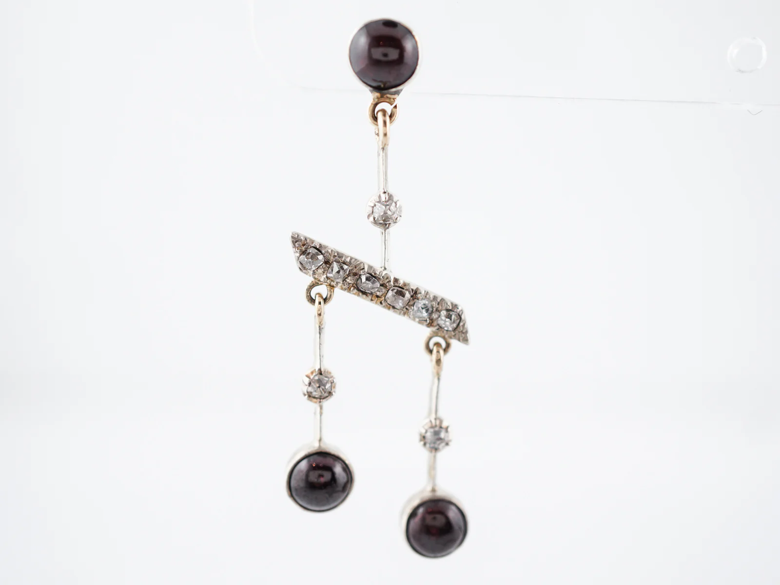 Earrings Modern .21 Old Mine Cut Diamonds in 14k White Gold - Image 5