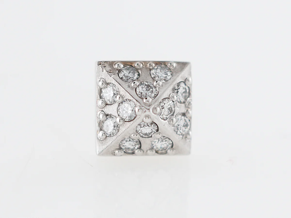 Earrings Modern .24 Round Brilliant Cut Diamonds in 14k White Gold - Image 3