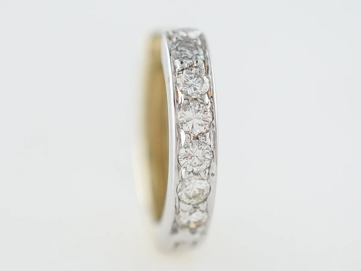 Earrings Modern .30 Round Brilliant Cut Diamonds in 14K White Gold & Yellow Gold - Image 4
