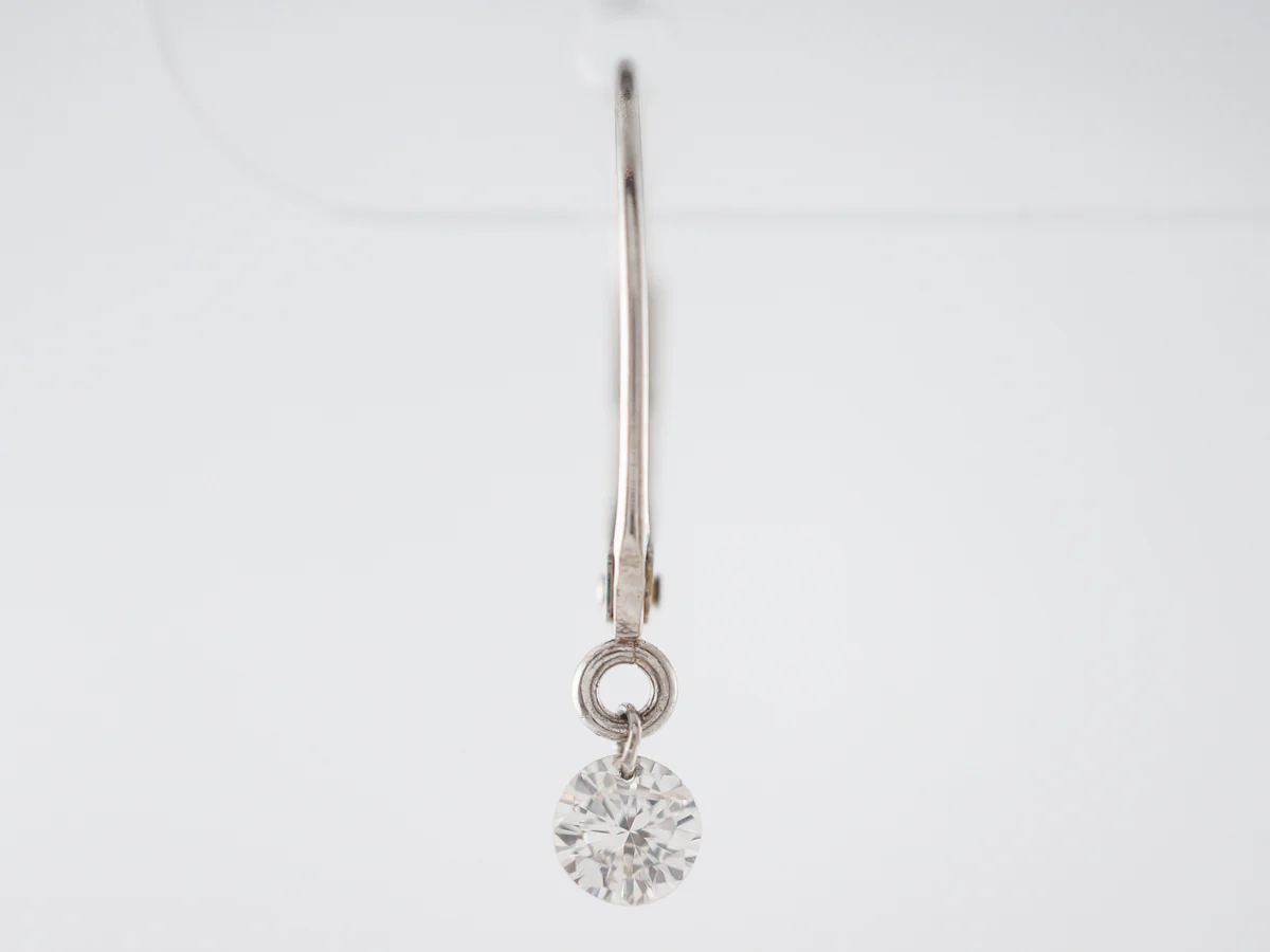 Earrings Modern .40 Round Brilliant Cut Diamonds in 14k White Gold - Image 3