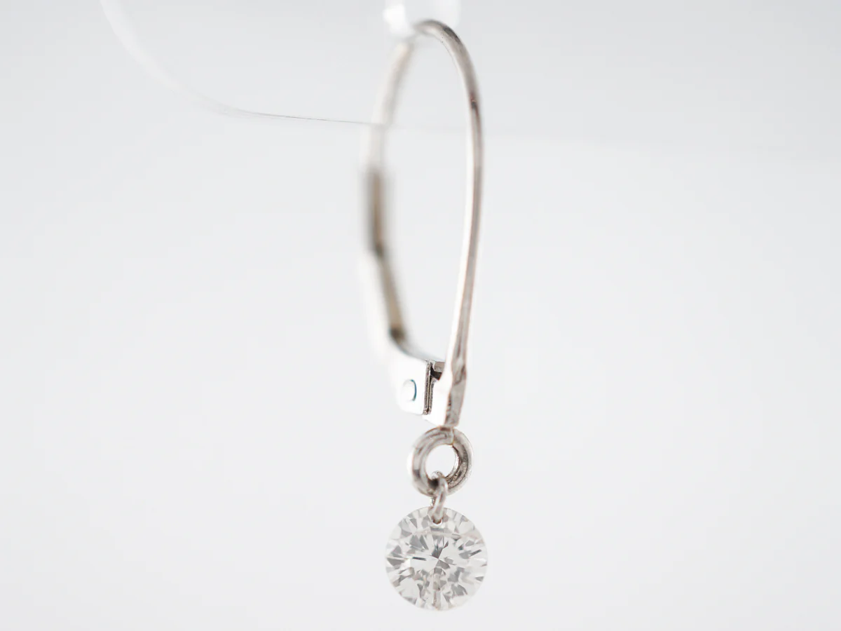 Earrings Modern .40 Round Brilliant Cut Diamonds in 14k White Gold - Image 4