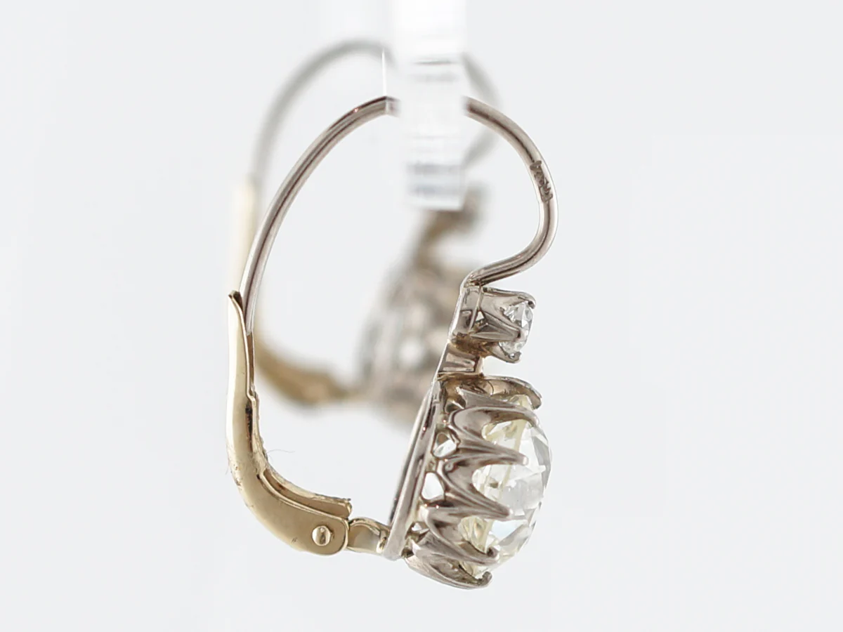 **RTV 1/17/19**Earrings Modern 5.58 Old European Cut Diamonds in 18K White Gold - Image 3