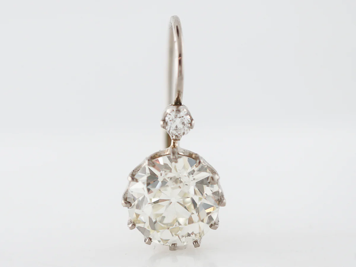 **RTV 1/17/19**Earrings Modern 5.58 Old European Cut Diamonds in 18K White Gold - Image 5