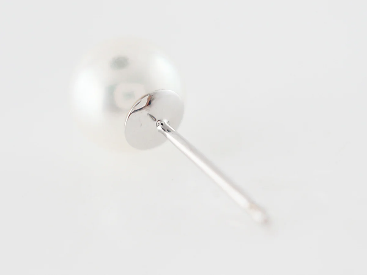 Earrings Modern Cultured Akoya Pearl in 14k White Gold - Image 3