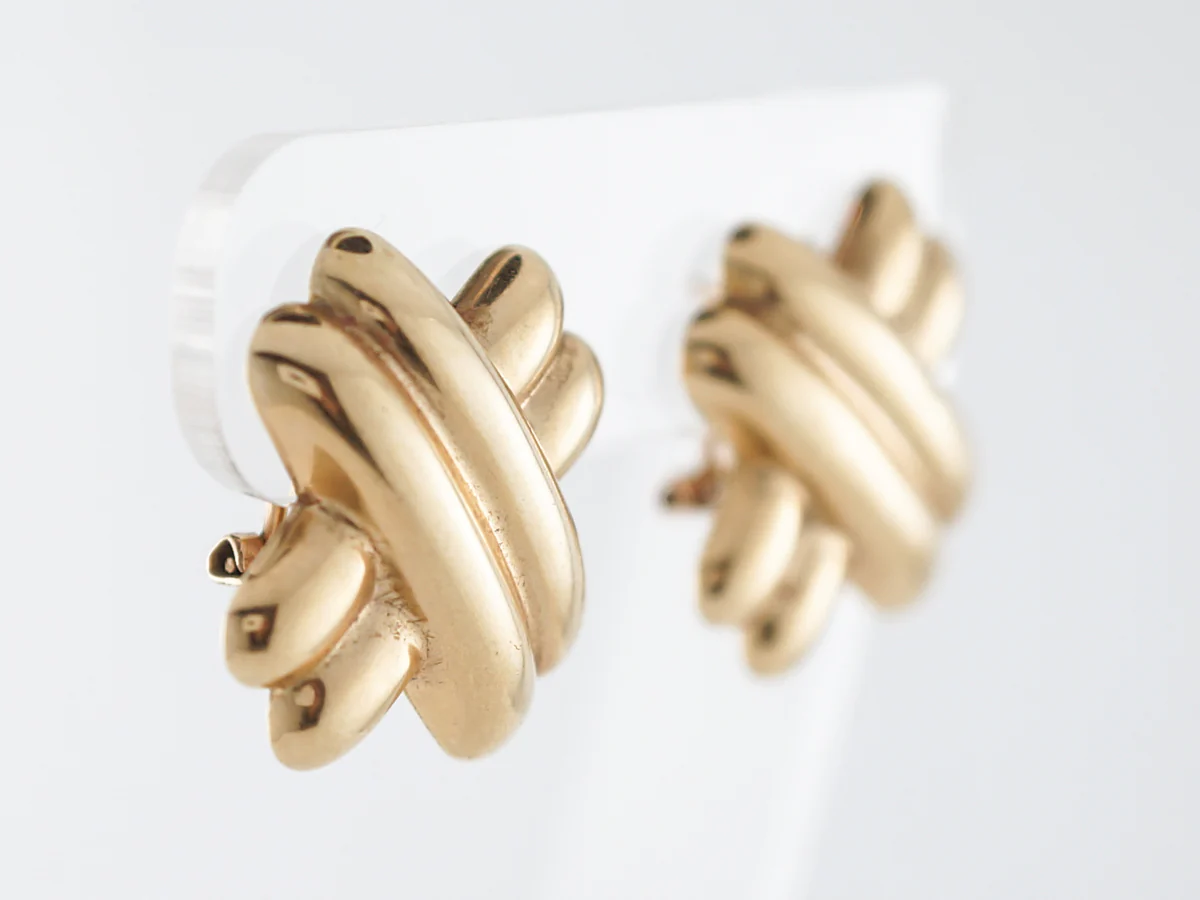 Earrings Modern in 14k Yellow Gold - Image 2