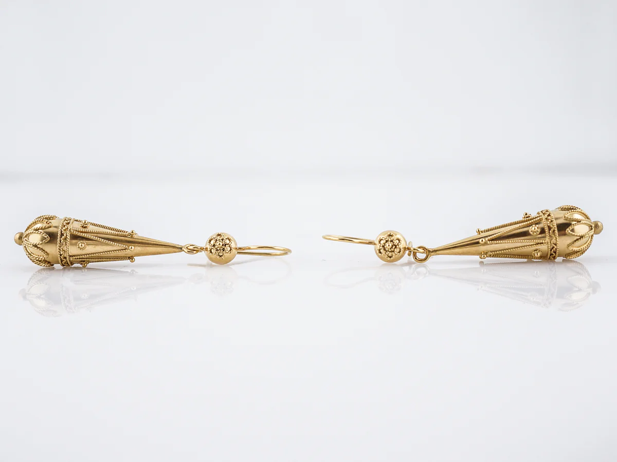 Earrings Modern in 15k Yellow Gold - Image 4