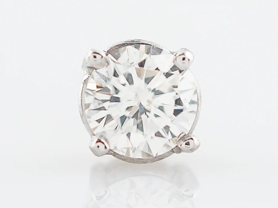Earrings Studs Modern .71 Round Brilliant Cut Diamonds in 14k White Gold - Image 4