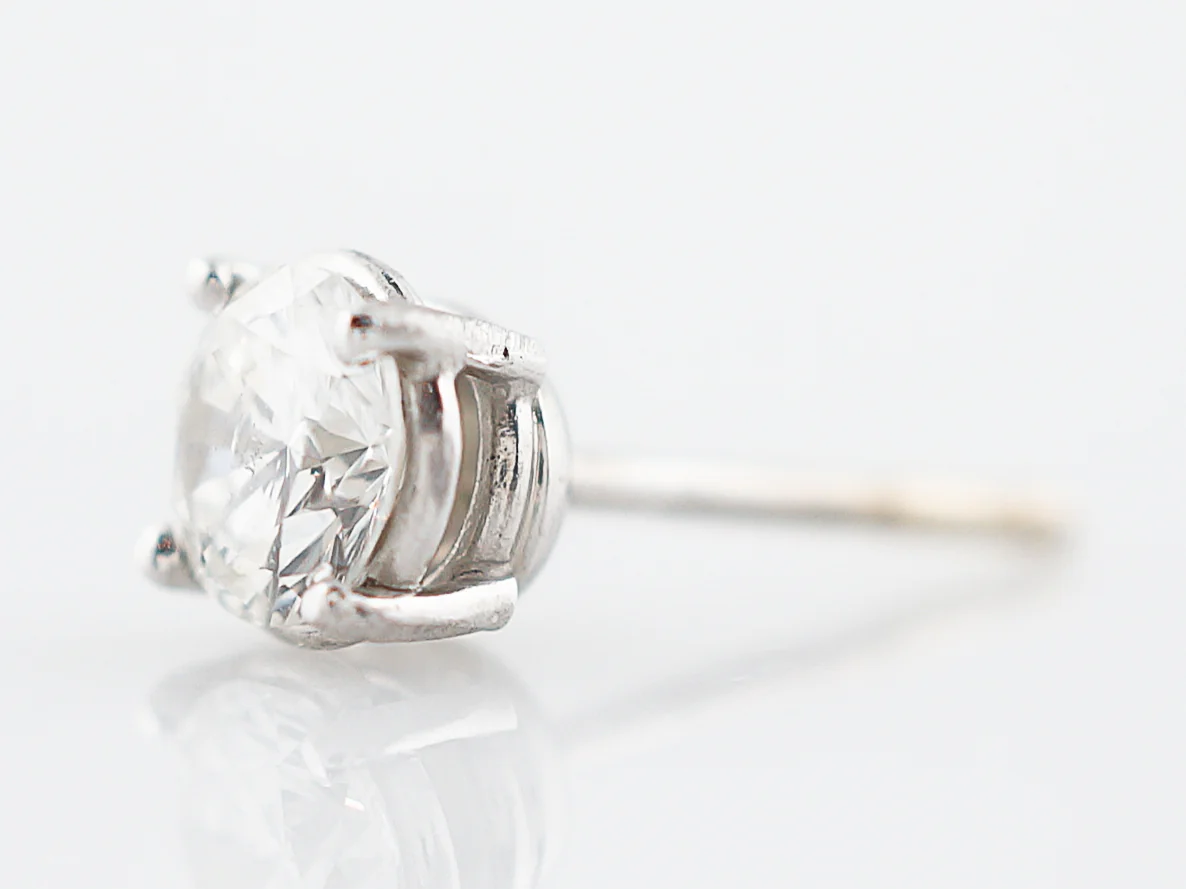 Earrings Studs Modern .71 Round Brilliant Cut Diamonds in 14k White Gold - Image 5