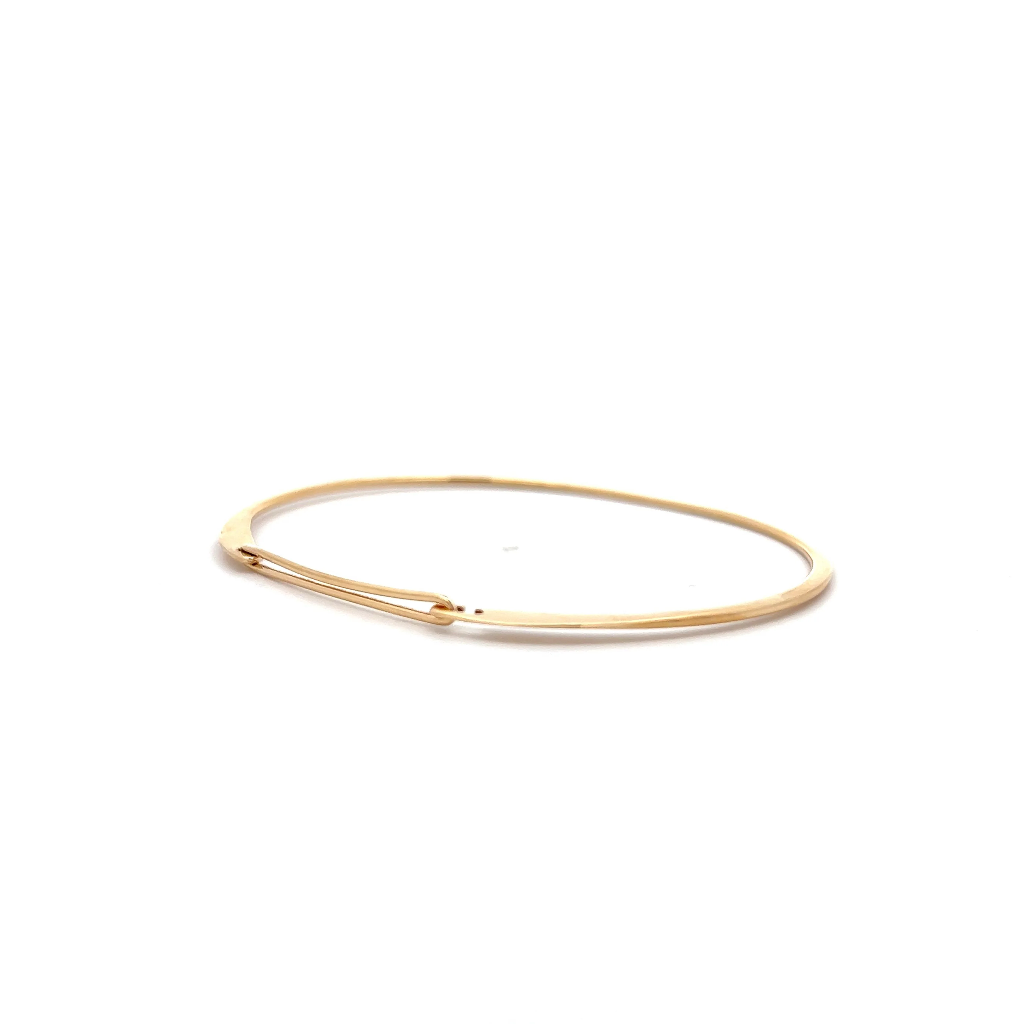 Ed Levin Bangle Bracelet in 14k Yellow Gold - Image 2