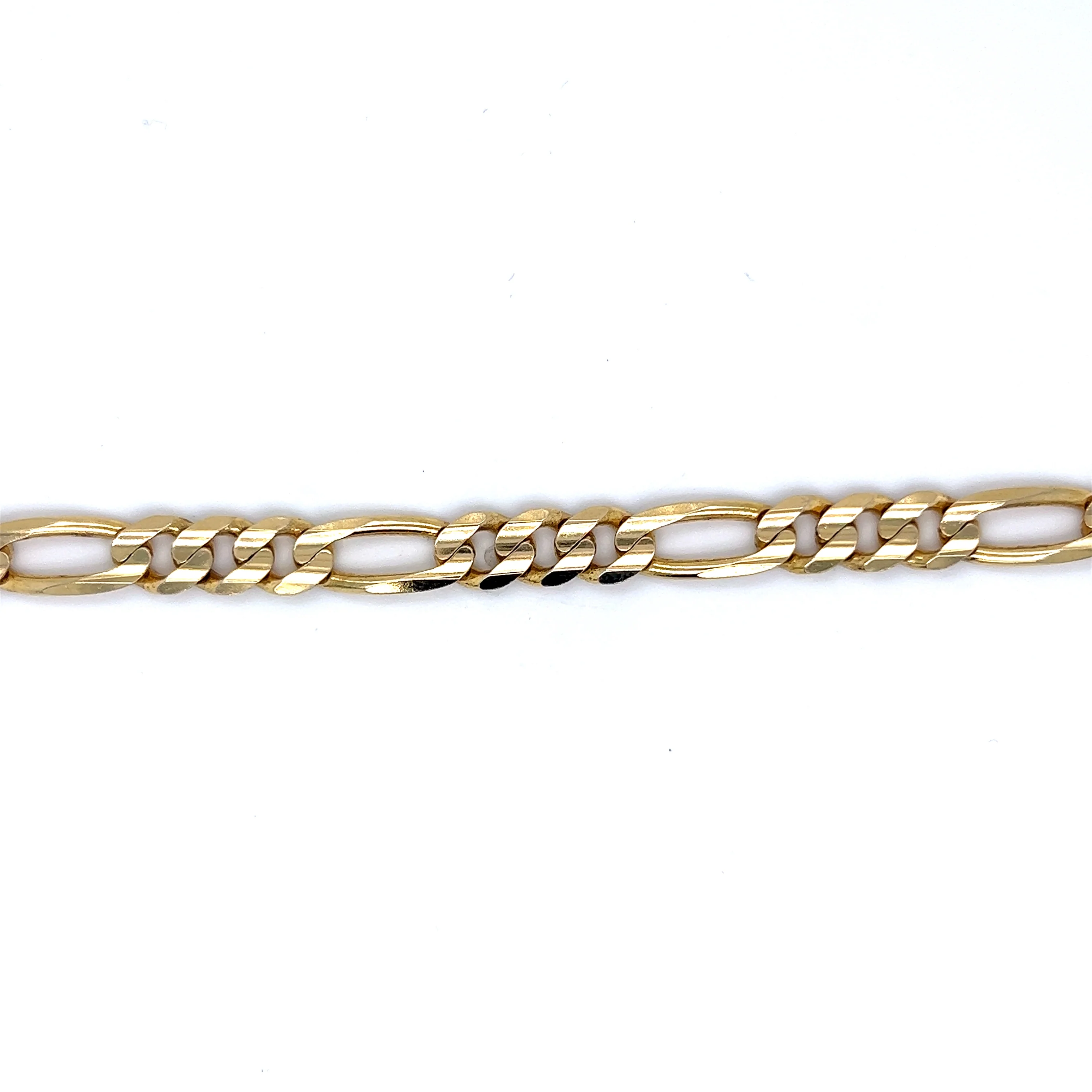 Men's Figaro Link Bracelet in 14k Yellow Gold - Image 4